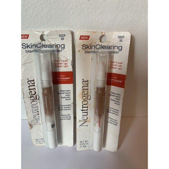 2X Neutrogena Skin Clearing Blemish Concealer. Shade #20 Deep Exp 2023. New SET - Picture 2 of 2